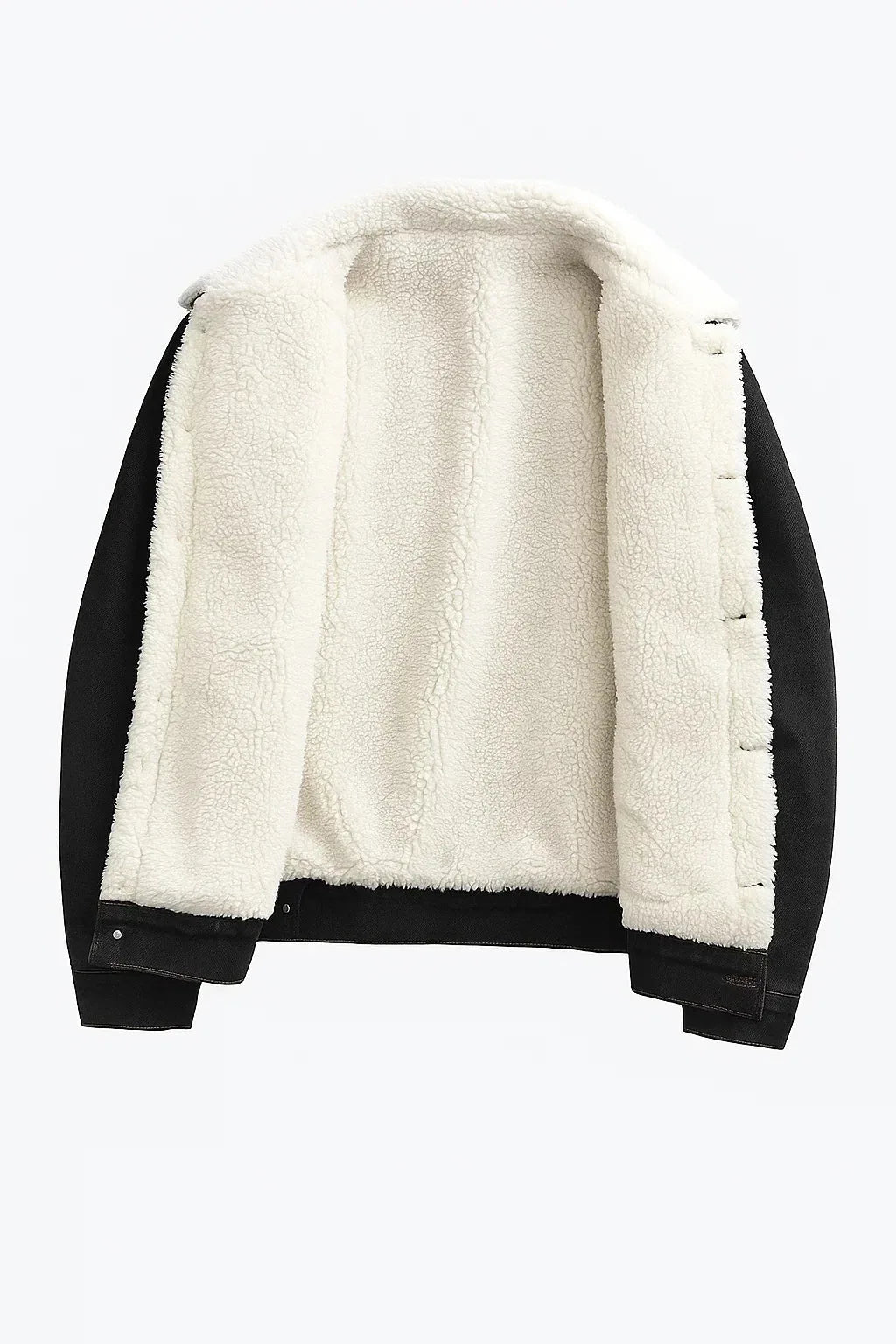Spijkerjas met fleece voering