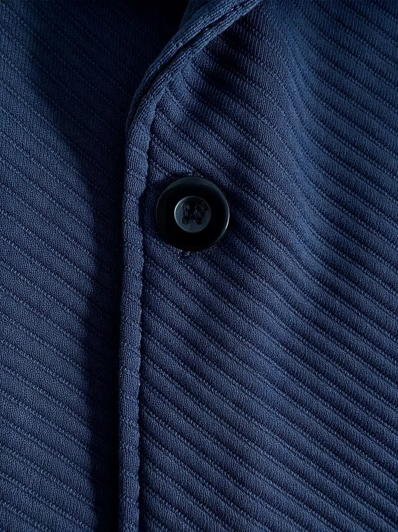 Blazer met gebreide structuur