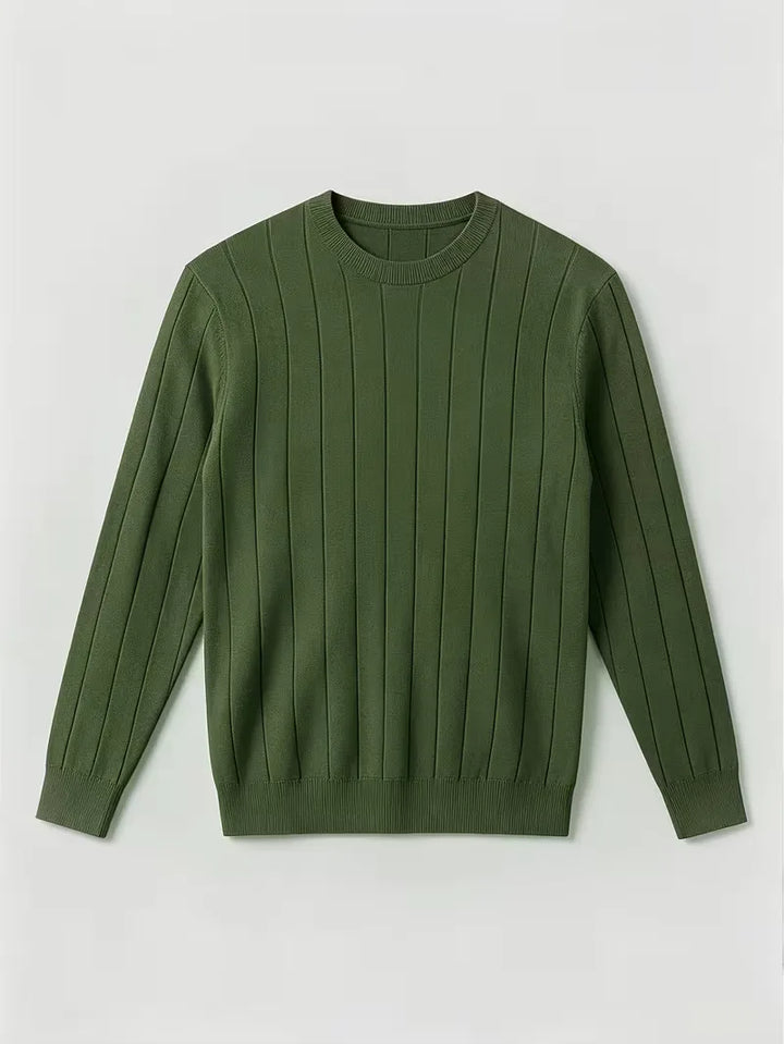 Ribbed sweater met ronde hals
