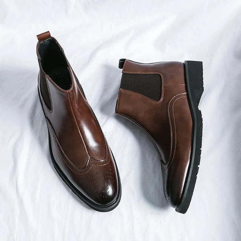 Chelsea boots met brogue detailing