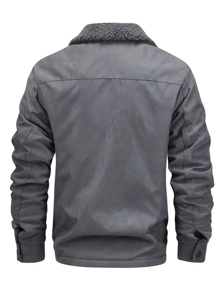 Puffer jacket met plush lining