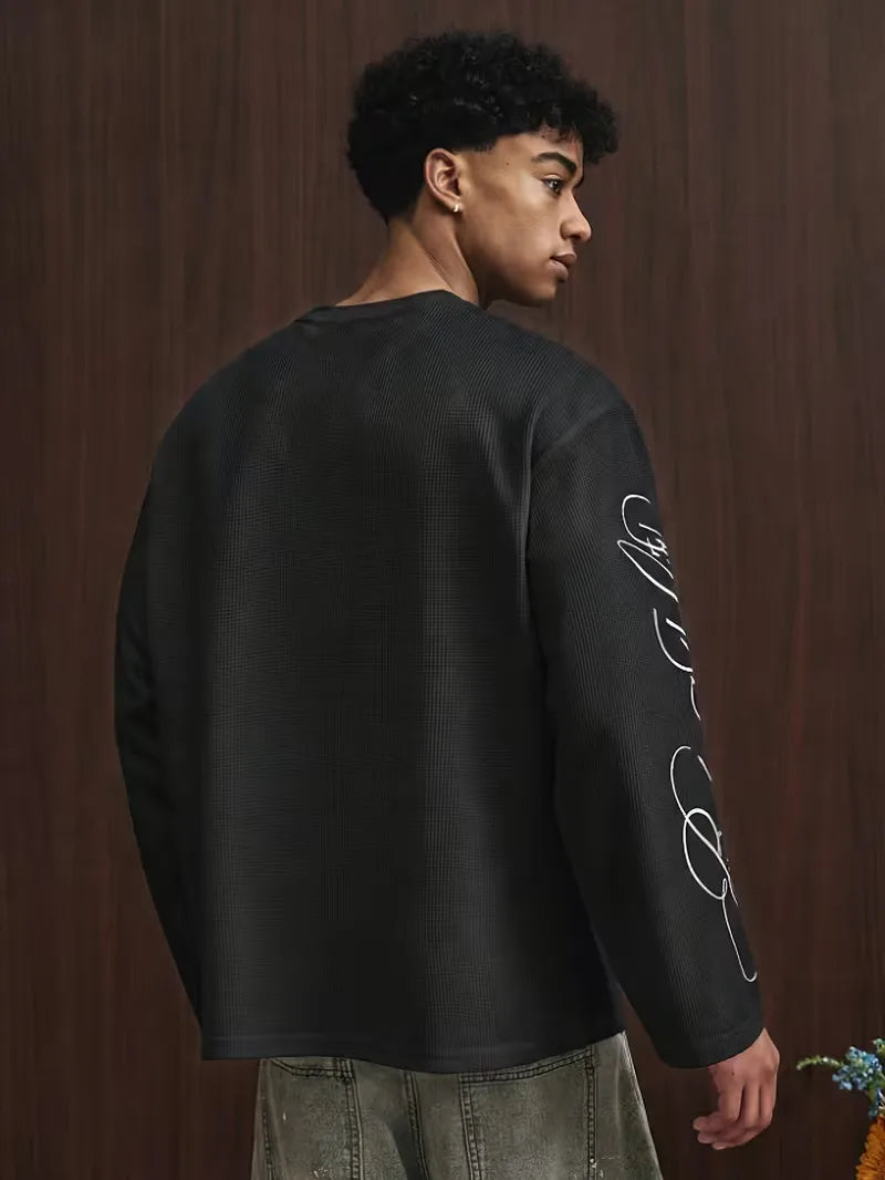 Oversized longsleeve met alfabetische print
