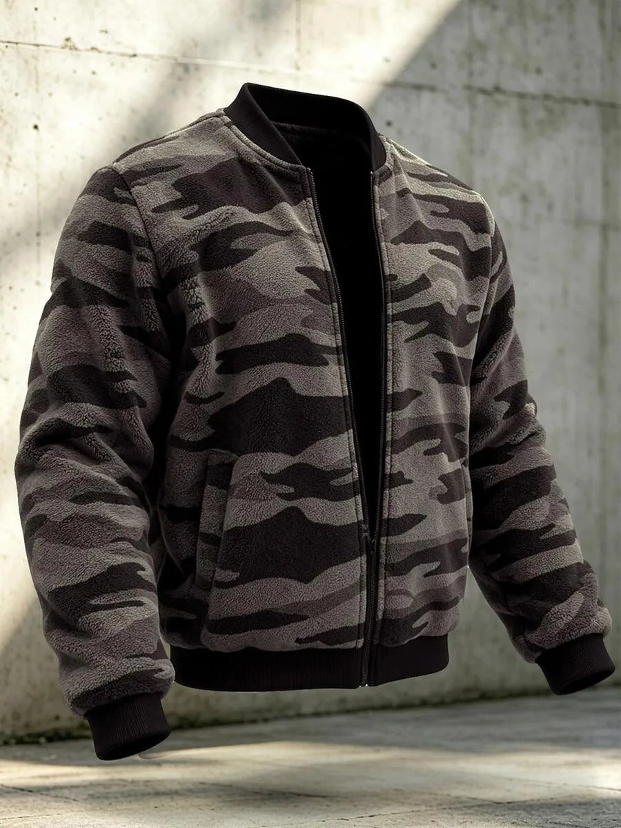 Bomberjack met camouflageprint