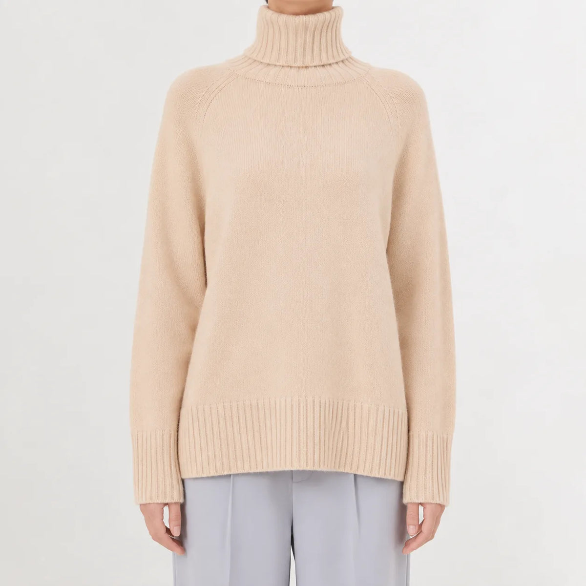 Oversized turtleneck jumper