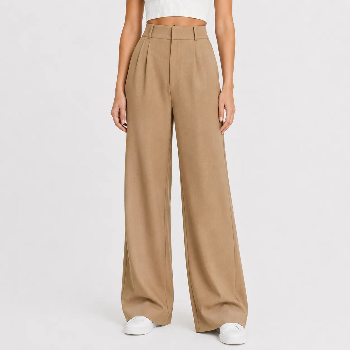 High waist wide leg pants