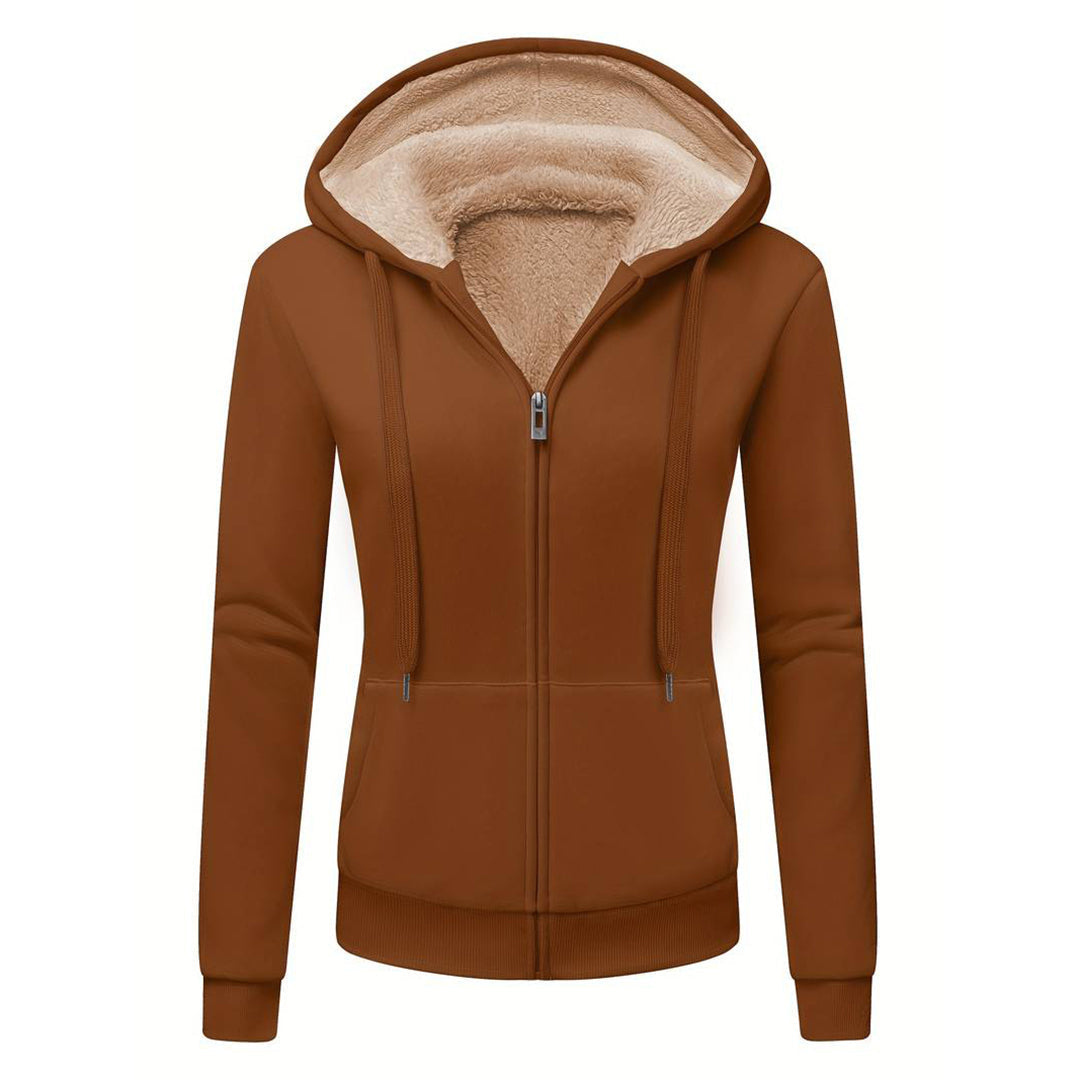 Bente | Elegant Dames Sweatshirt met Koordjes in de kleur Bruin voor dames in Casual stijl geschikt voor alle seizoenen.