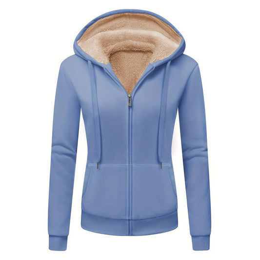 Bente | Elegant Dames Sweatshirt met Koordjes in de kleur Lichtblauw voor dames in Casual stijl geschikt voor alle seizoenen.