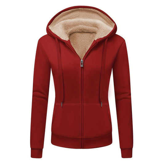 Bente | Elegant Dames Sweatshirt met Koordjes in de kleur Rood voor dames in Casual stijl geschikt voor alle seizoenen.