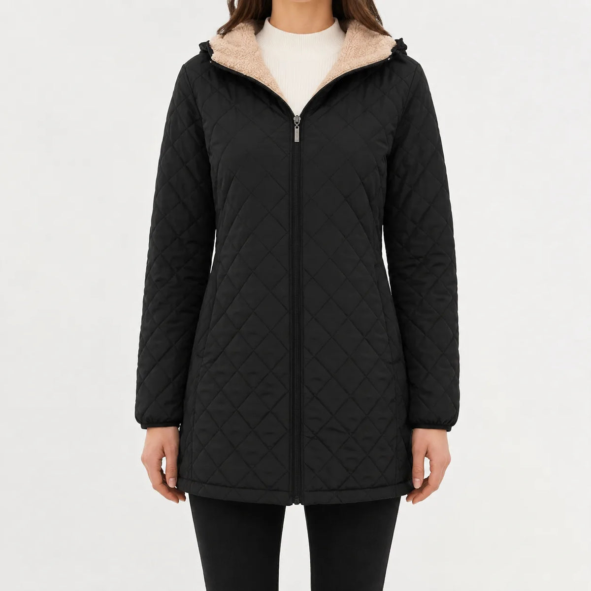 Jacket met rits en lange mouwen
