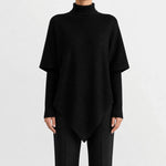 Oversized jumper met col