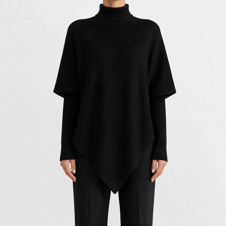 Oversized jumper met col