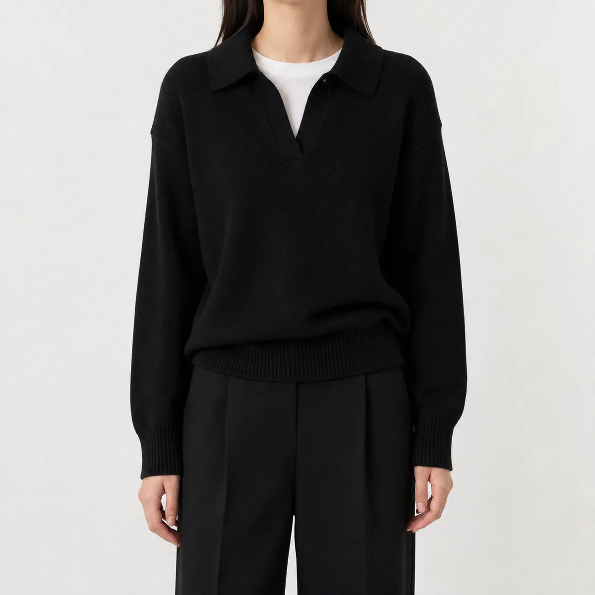 Sweater met V-hals en lange mouwen