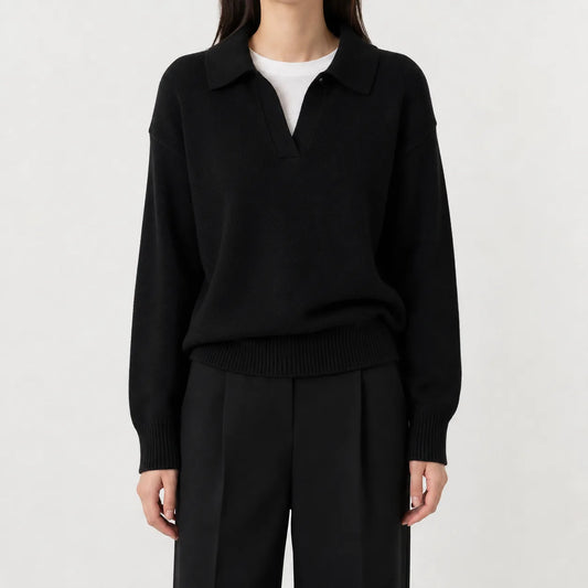 Sweater met V-hals en lange mouwen