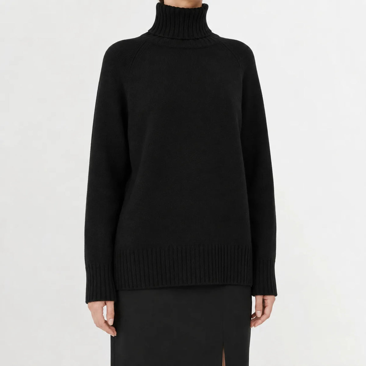 Oversized turtleneck jumper