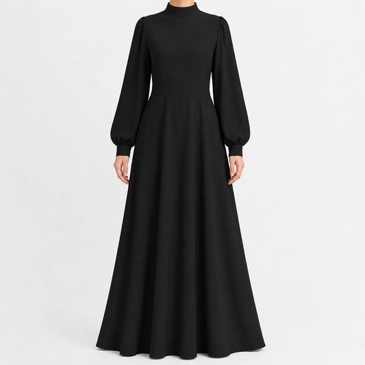 Lange jurk met hoge taille