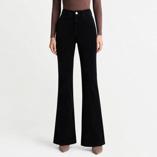Bootcut broek met corduroy