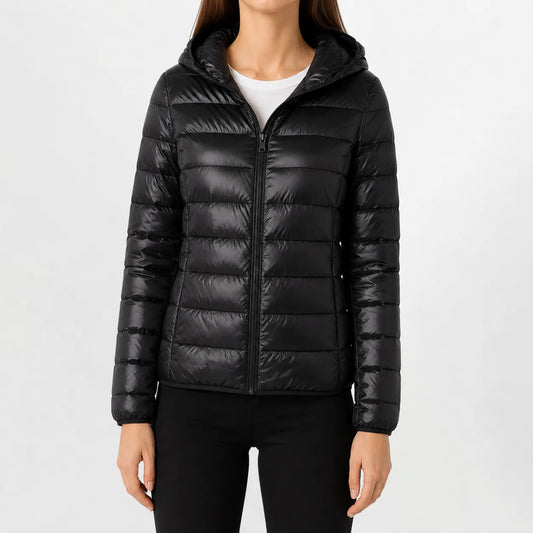 Gewatteerde jas met capuchon
