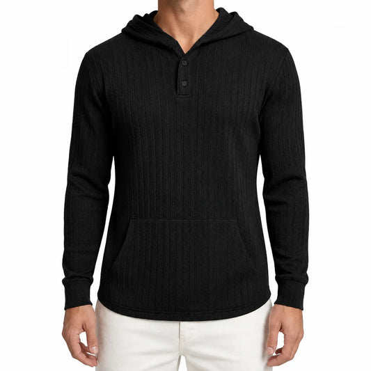 Hoodie met textuur en capuchon