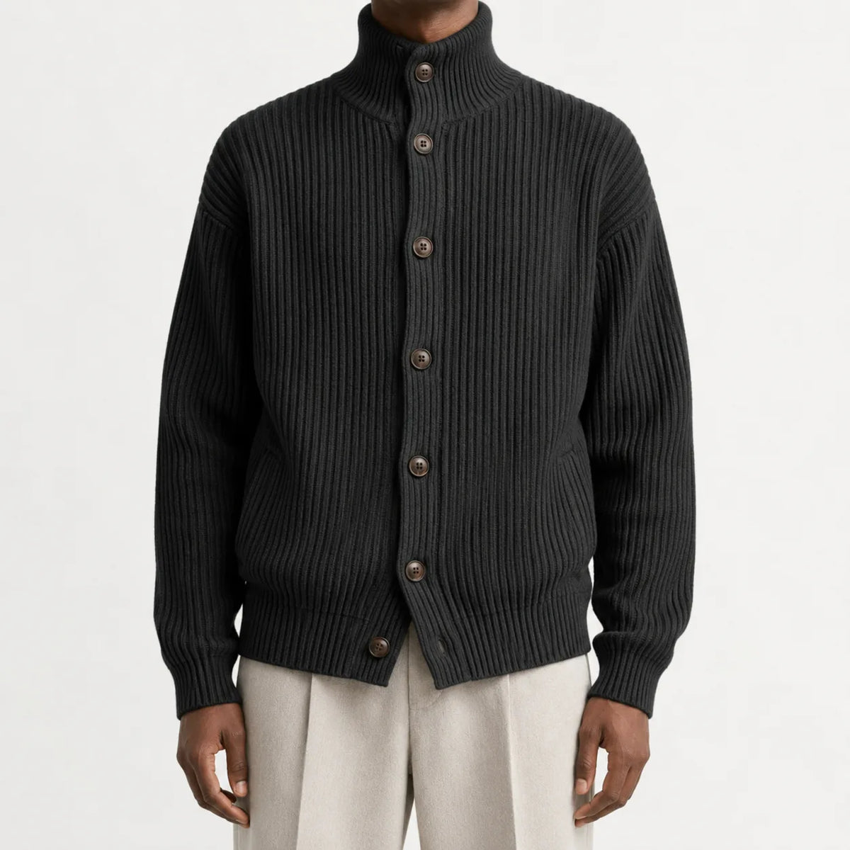 Cardigan met roll neck