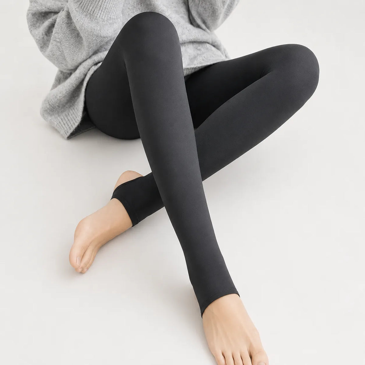 Zwarte legging met fleece