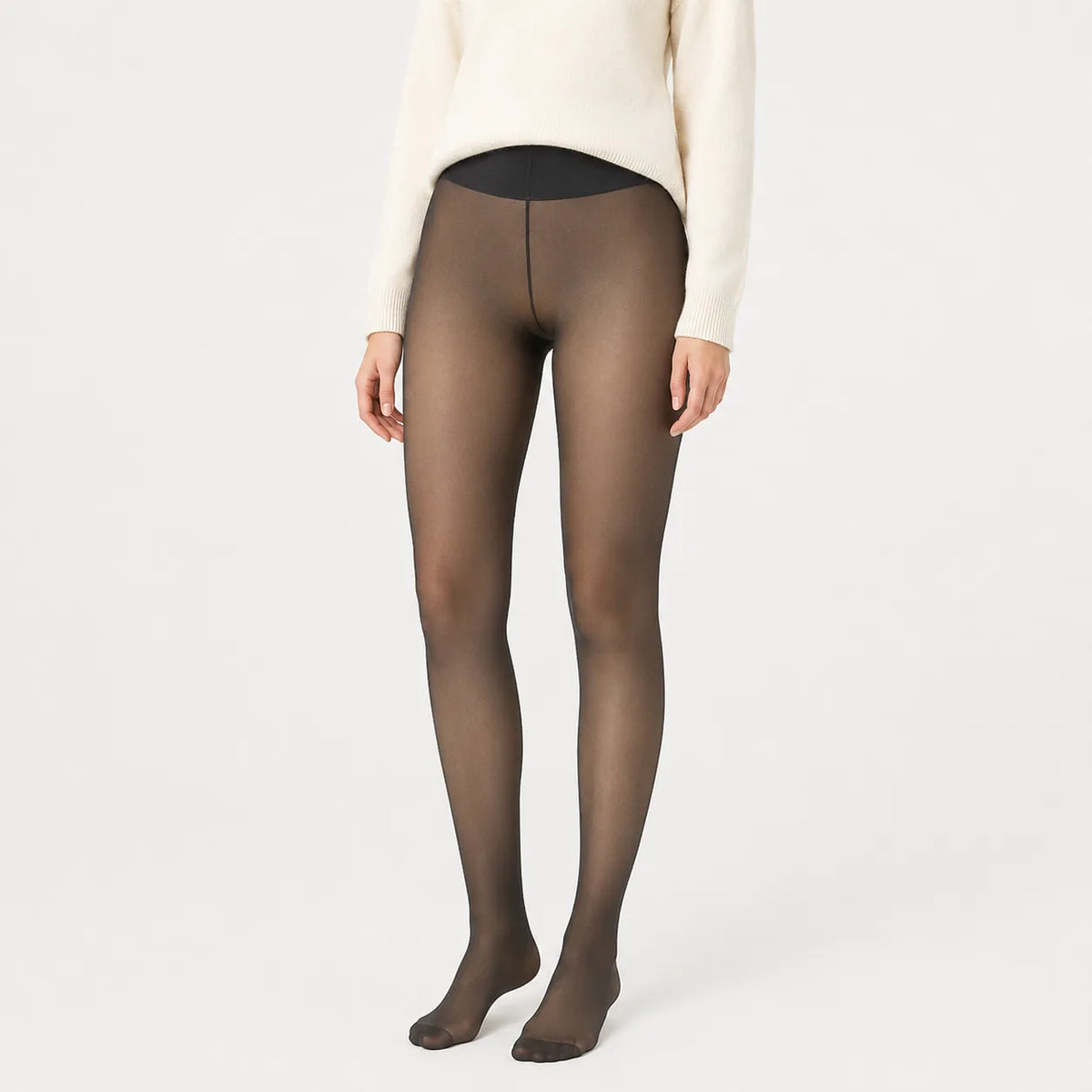 Zwarte legging met fleece