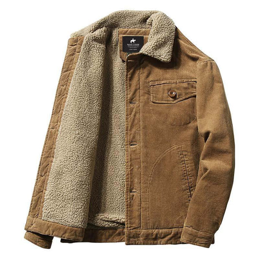 Emery | Trendy fur-lined corduroy jacket afbeelding 8