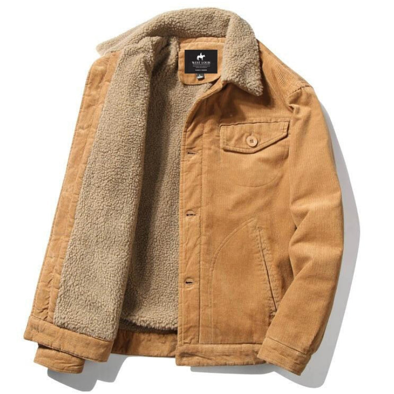 Emery | Trendy fur-lined corduroy jacket afbeelding 2