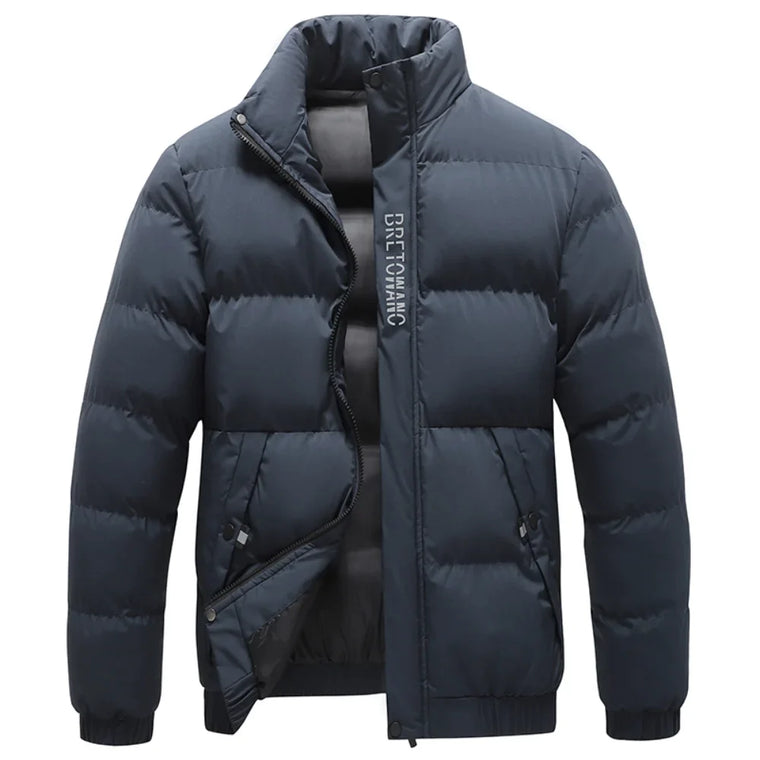 Boss | winterjas met kraag voor heren in de kleur Marineblauw voor heren in stijl ideaal voor de winter