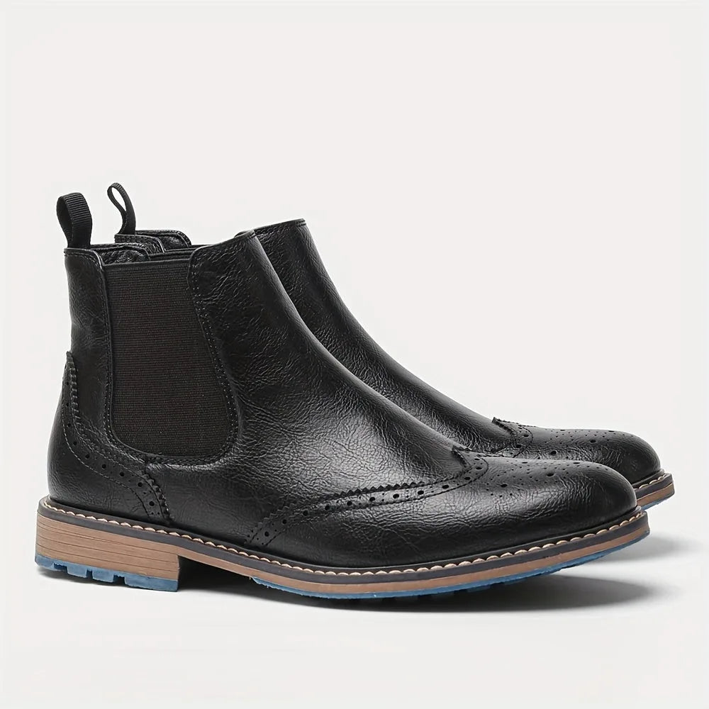 Chelsea boots met brogue detailing