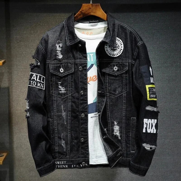 Bramus | Denim cowboy jas voor heren in de kleur Zwart voor heren in Heritage stijl ideaal voor de herfst.