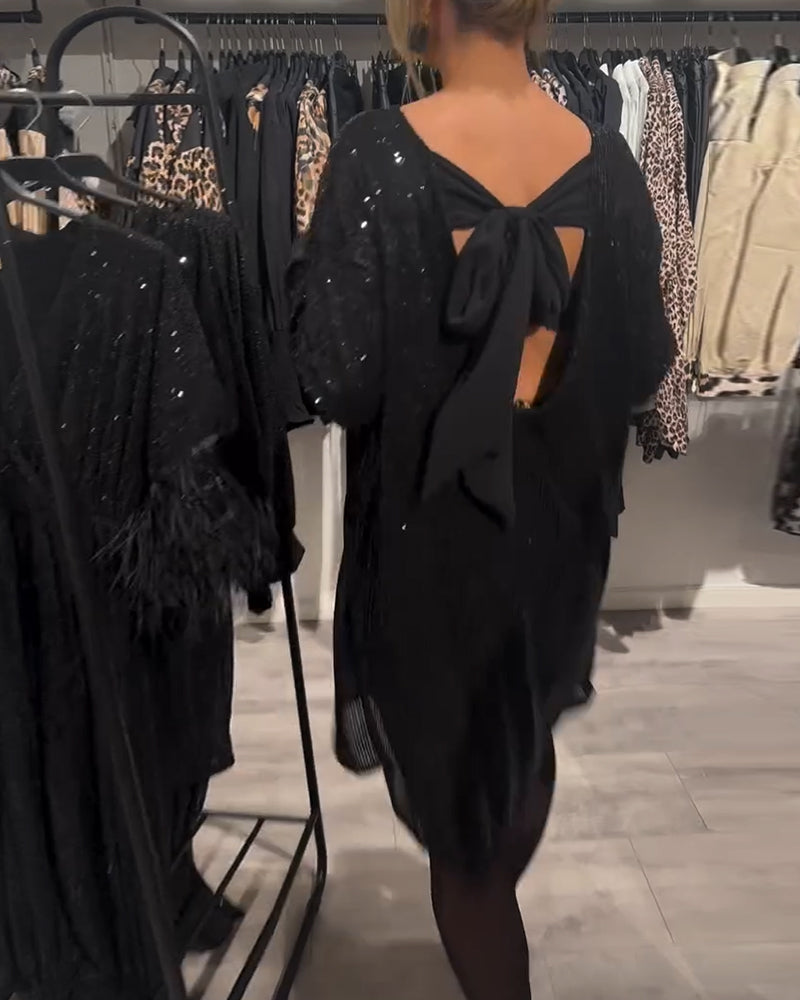 Paillettenjurk met Open Rug