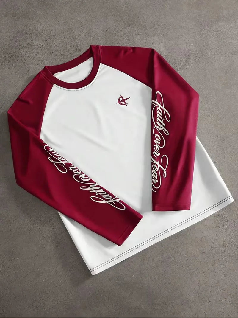 Longsleeve T-shirt met contrast