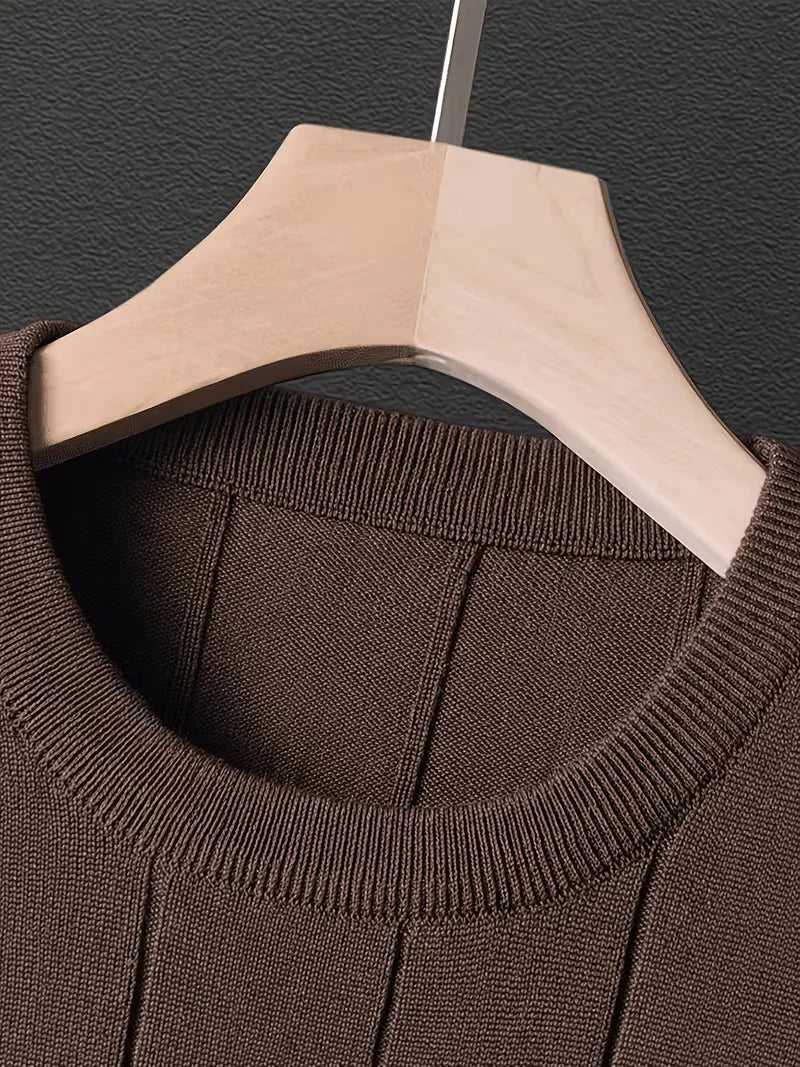 Ribbed sweater met ronde hals