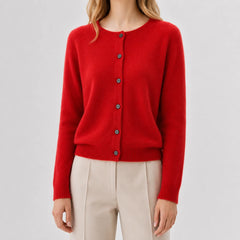 Cardigan met knopen en ribgebreide details
