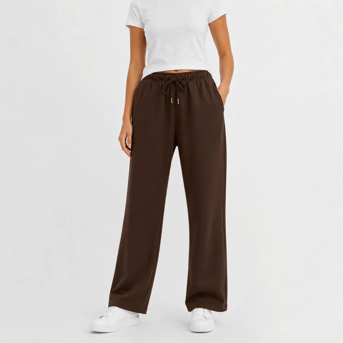 Jogger broek met brede pijpen