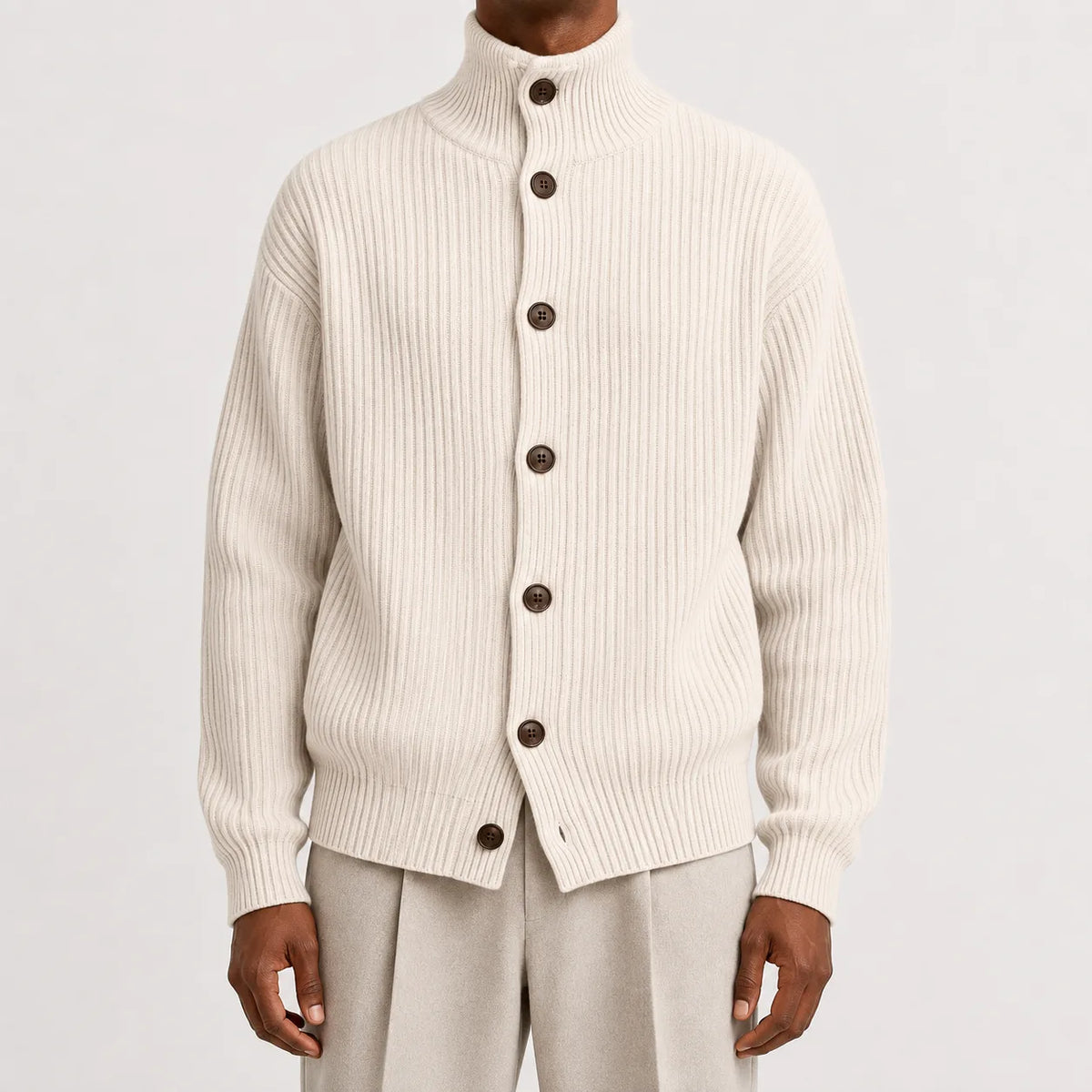 Cardigan met roll neck