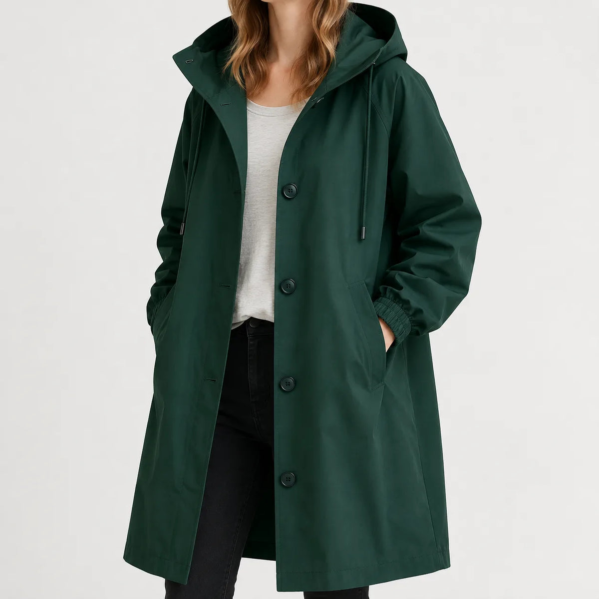 Hooded waterdichte jas