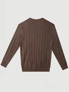 Ribbed sweater met ronde hals