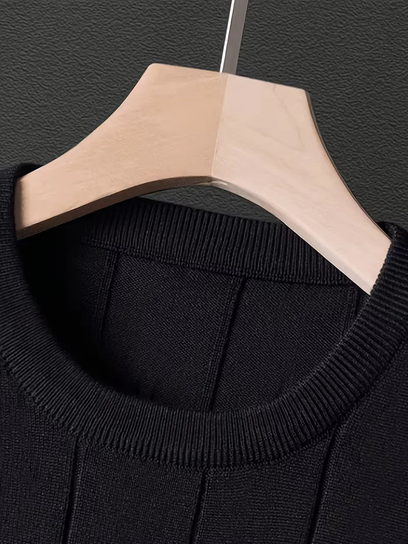 Ribbed sweater met ronde hals