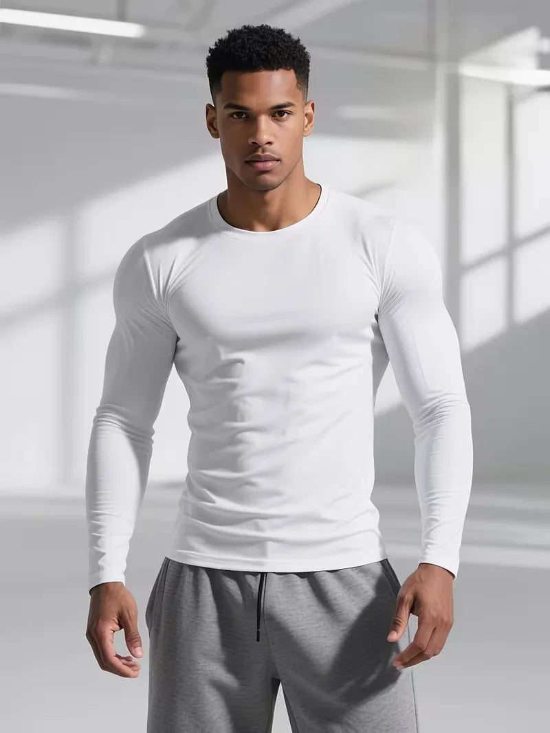 Longsleeve slim fit met crew neckline