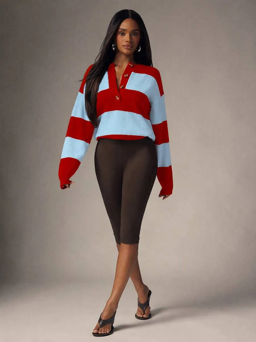 Oversized sweater met knopen