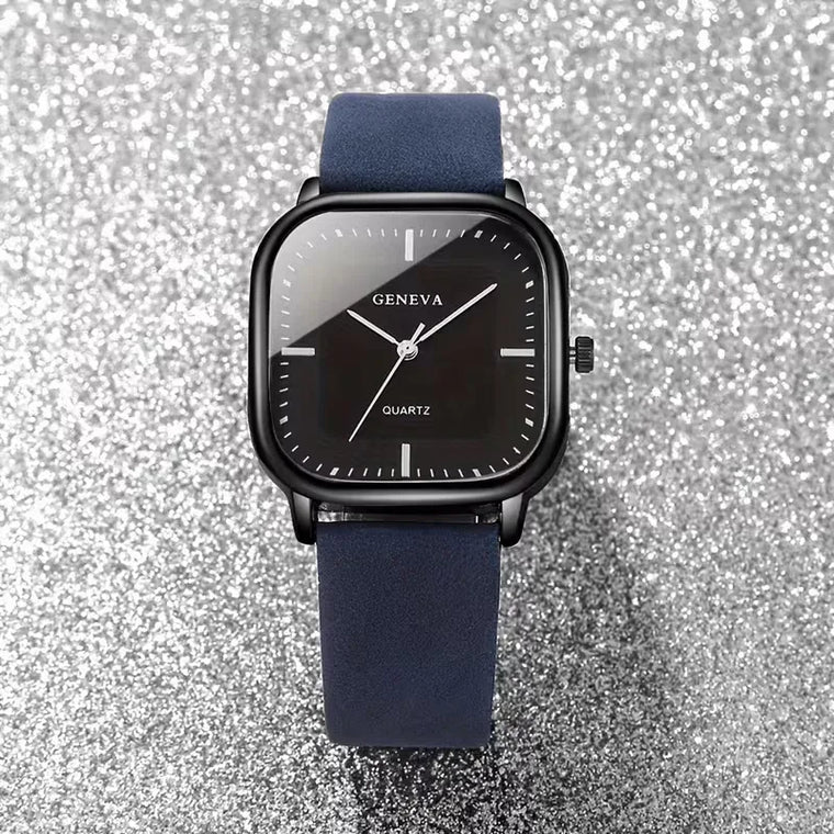 Analoge horloge met vierkante wijzerplaat
