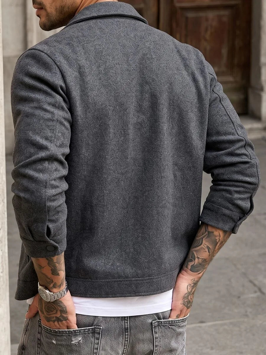 Bomberjack met collared neckline
