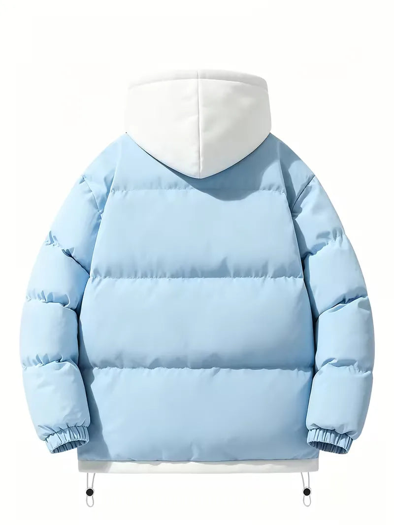 Oversized puffer jacket met capuchon