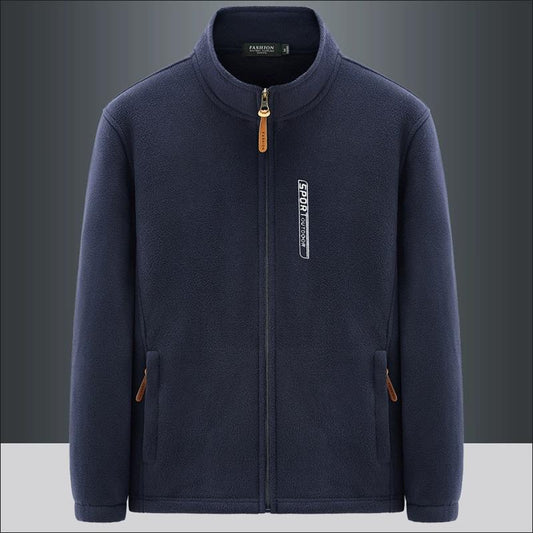 Daan | Dubbelzijdige fleecejas in de kleur Blauw voor heren in Lounge stijl ideaal voor de herfst.