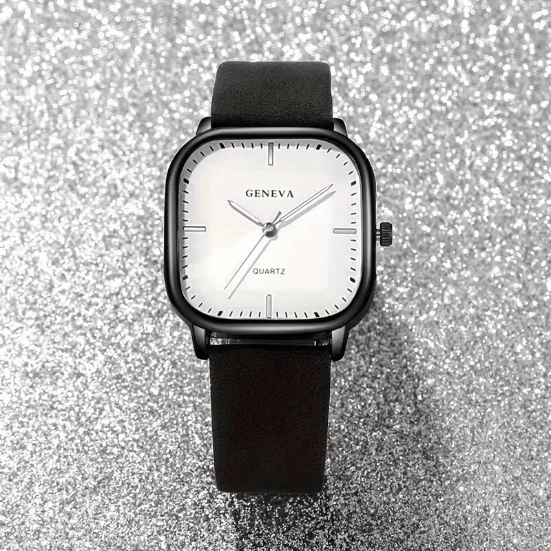 Analoge horloge met vierkante wijzerplaat