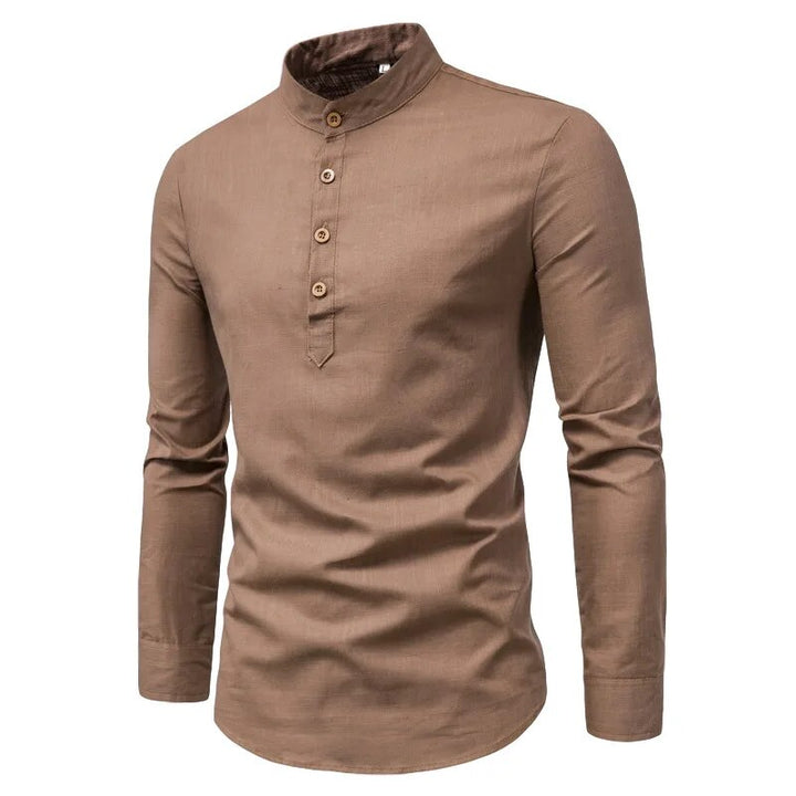 Daniel | Stijlvol heren overhemd in de kleur Bruin voor heren in stijl ideaal voor de herfst.