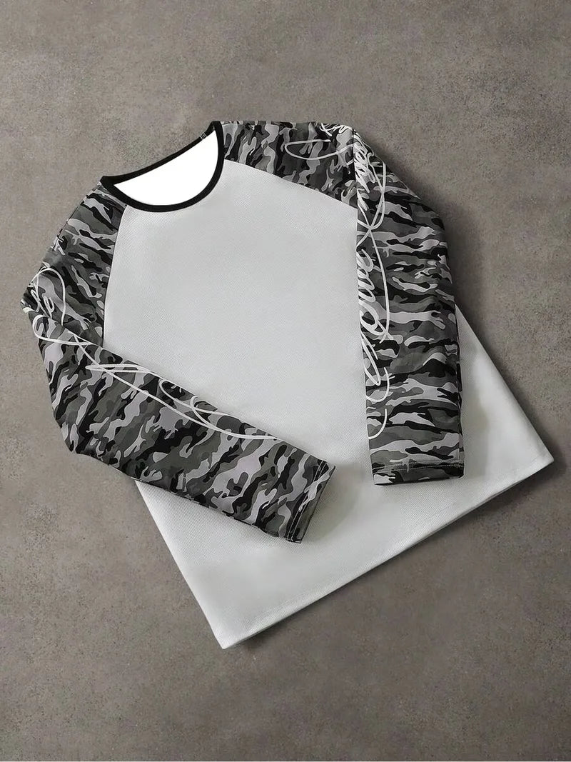 Longsleeve T-shirt met contrast