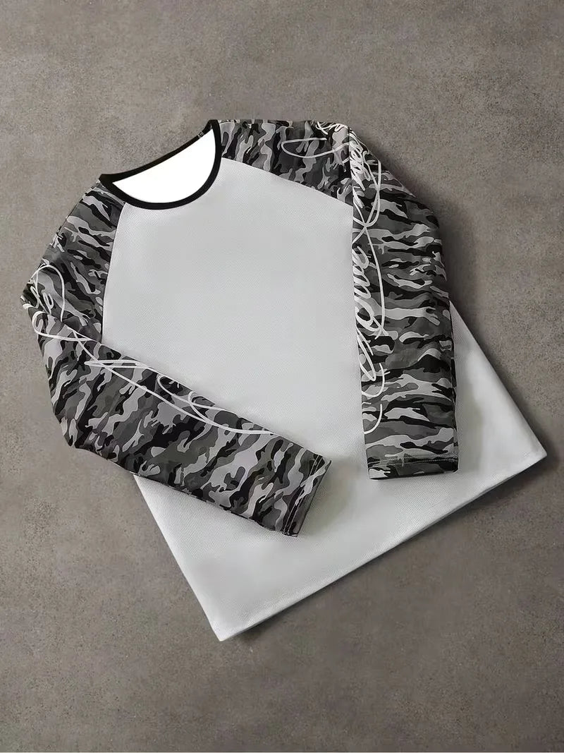 Longsleeve T-shirt met contrast