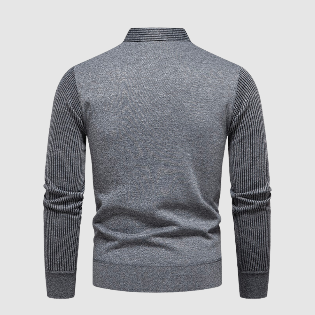 Diam | luxe comfortabele herentrui in de kleur Grijs voor heren in stijl ideaal voor de herfst.